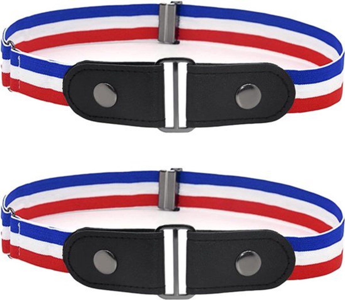 2 stuks gesp-vrije elastische riem stretch riem onzichtbaar voor broeken en rokken