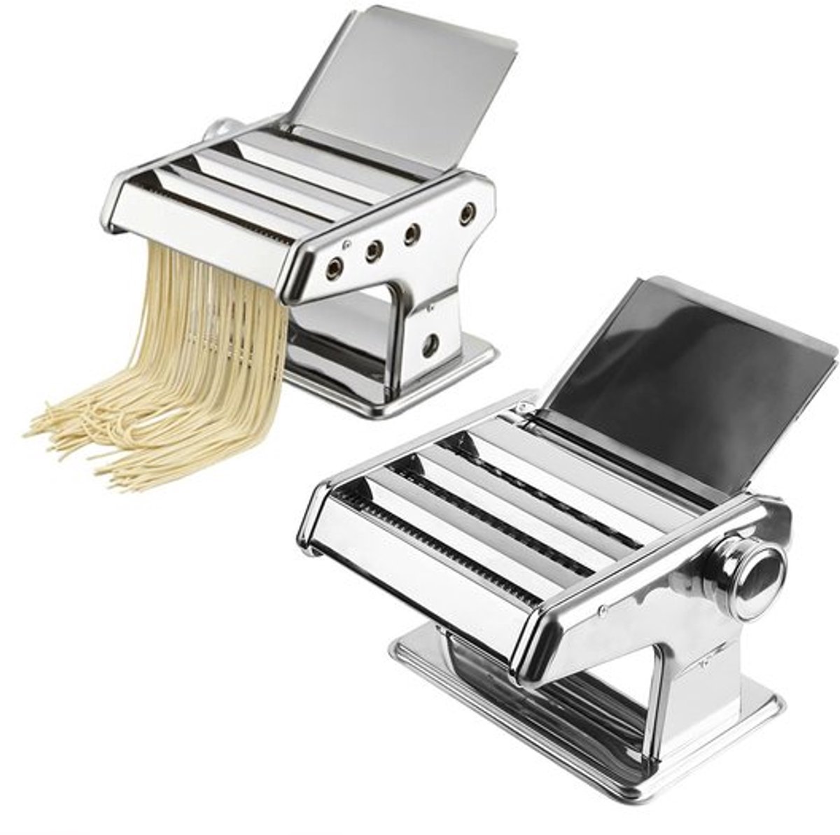 Noodle Maker, 6 niveaus verstelbare roestvrijstalen deegroller voor huishoudelijk gebruik, voor restaurants, familiekeukens en hotels