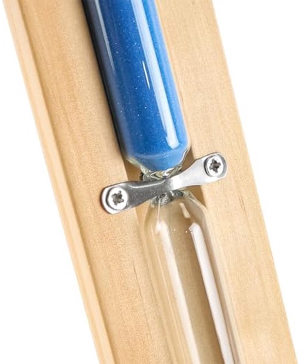 15 minuten houten sauna zandloper timer muur gemonteerd roterende hittebestendige zandloper voor ontspannende sessies blauw