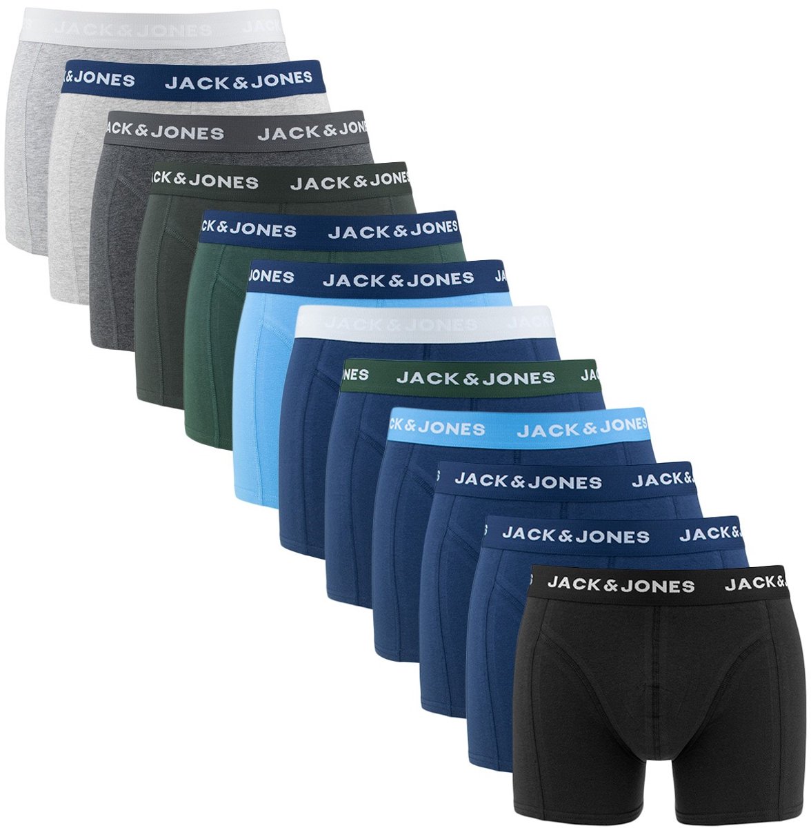 Jack & Jones heren 12P boxer trunks benja solid multi