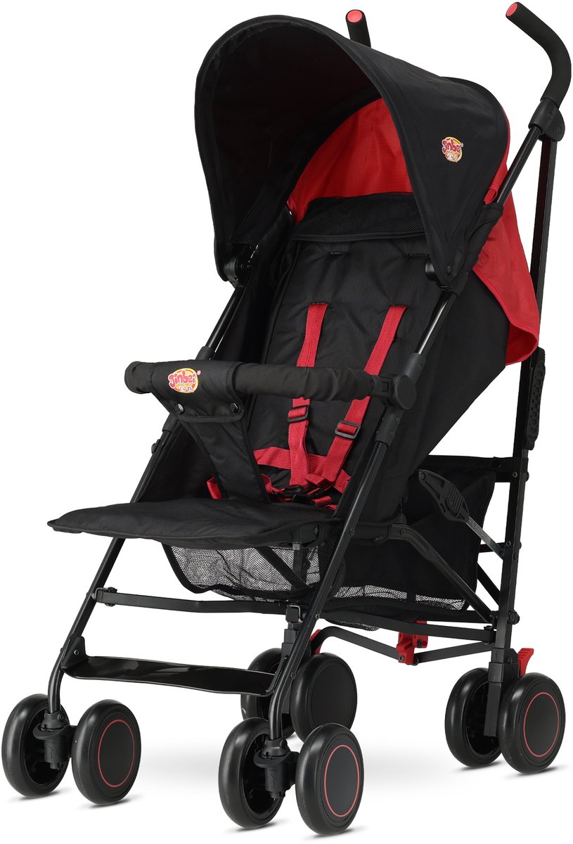 Jinbei Paraplu Buggy - Verstelbare Buggy - Tot 15 kg - Grijs/Rood — cadeau in Cadeau-ideeën - foto 5