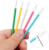 Set van 5 Draadinstekers I Naaldinrijgers I Draaddoorsteker I Draaddoorhaler I Naadgeleider I Naaihulpmiddel I Kleur Willekeurig