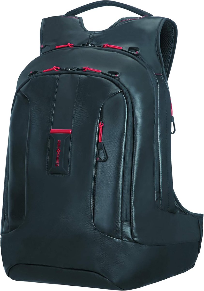 SnelShoppen - Laptop Rugzak L+ 15,6 inch, 48 cm, 24 L, Zwart - Ergonomisch, Ruimte voor Laptop, Tablet, Flessenhouder, Ideaal voor School, Werk, Reize