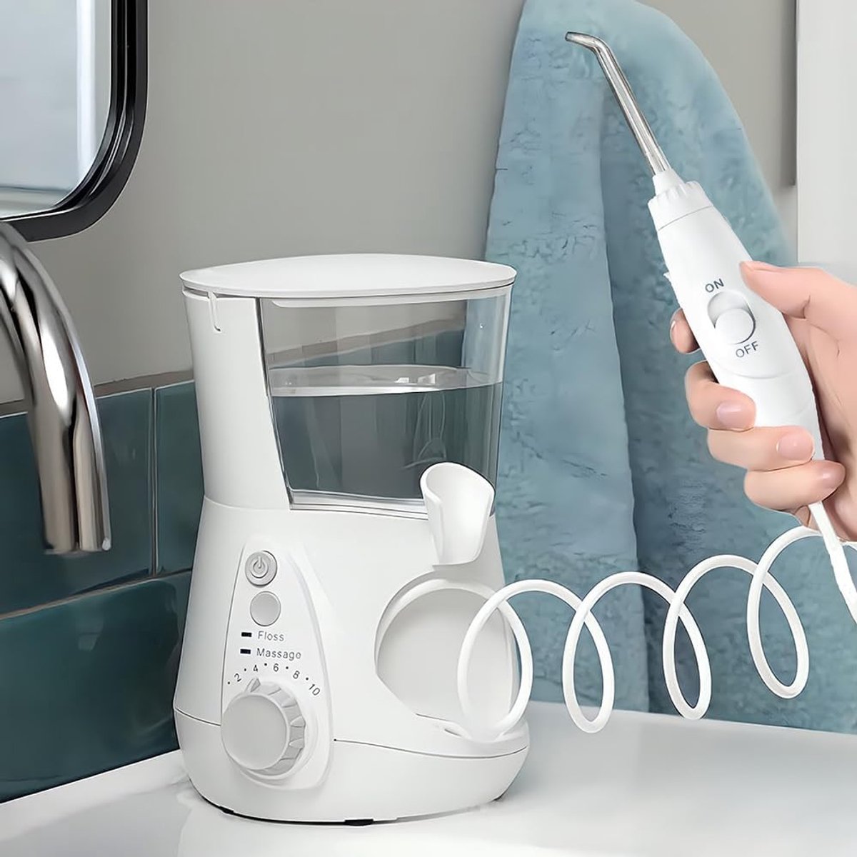 SnelShoppen - 6 Pcs Vervangende Tips voor Water Flosser, Flosser Navullingen, Mondirrigator, Blauw, Paars, Zwart, Wit, Voor Diepe Tandreiniging thumbnail 4