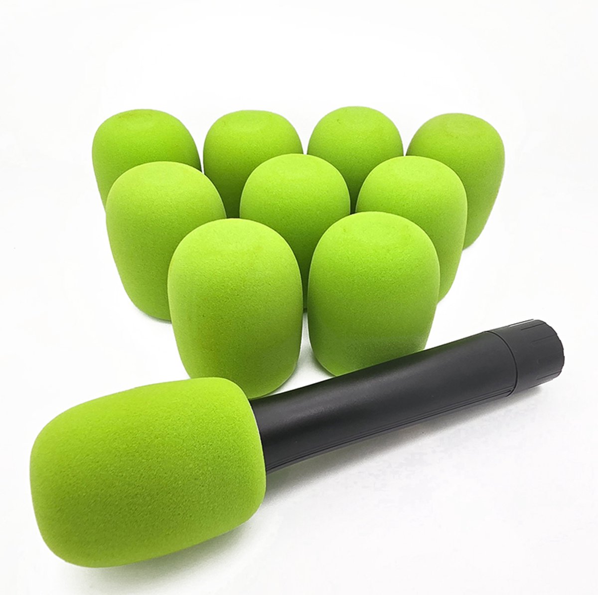 Foam Budget Plopkap set 10 stuks Voor Handheld microfoon -GEEL