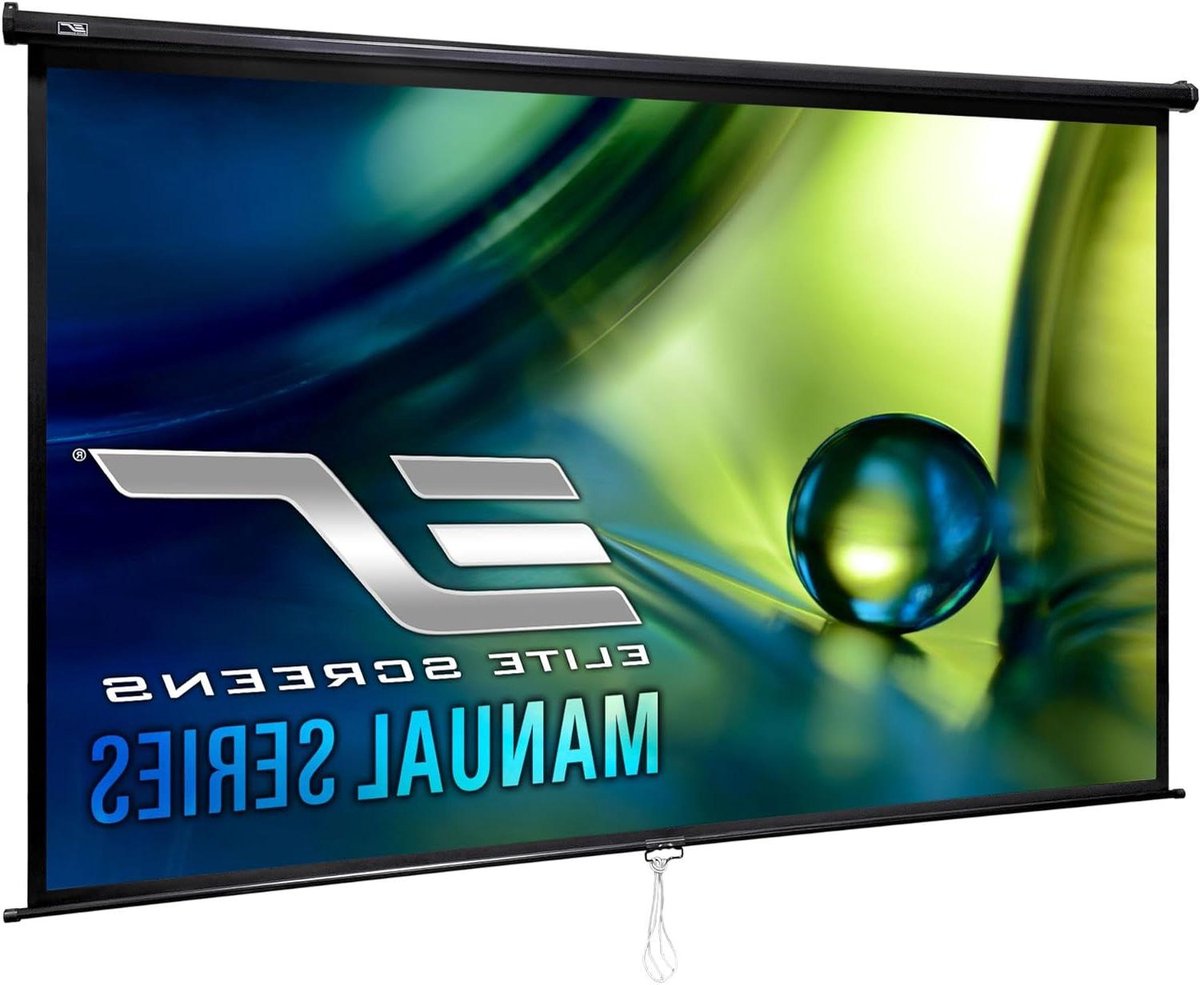 Projectiescherm - Film Scherm - Thuisbioscoop Creëren - Handmatige Bediening - 80 Inch - Zwart