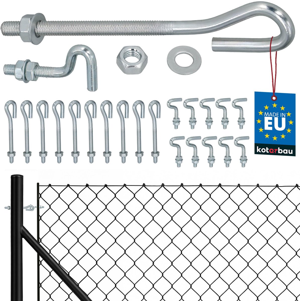 KOTARBAU 10 Stuks Draadspanner M8, Kabelspanner, Spanner van Verzinkt Staal