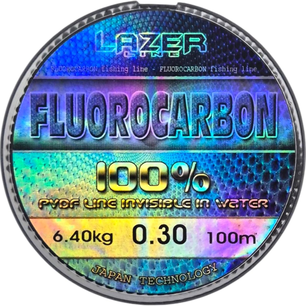 SnelShoppen - Fluorocarbon Vissnoer 100m - Diameter 0.3mm - Test 6.4kg - Transparante Lijn voor Snoek, Snoekbaars, Forel, Karper en Roofvissen