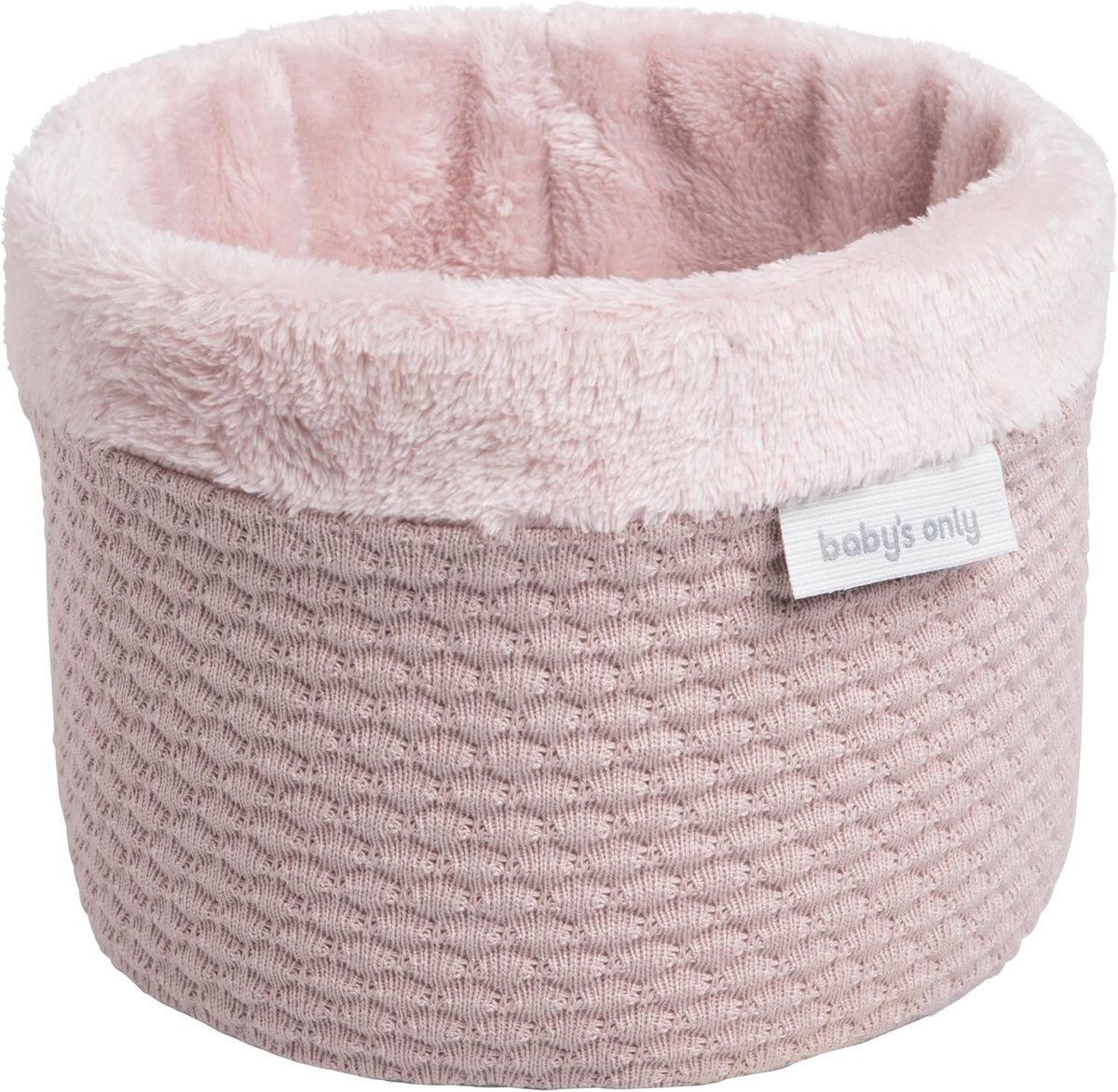 SnelShoppen - Gewoven verschoningsmand - Opbergmand - Organizer voor de commode - Babykamer accessoires - Oud Roze - Waterafstotend - Multifunctioneel