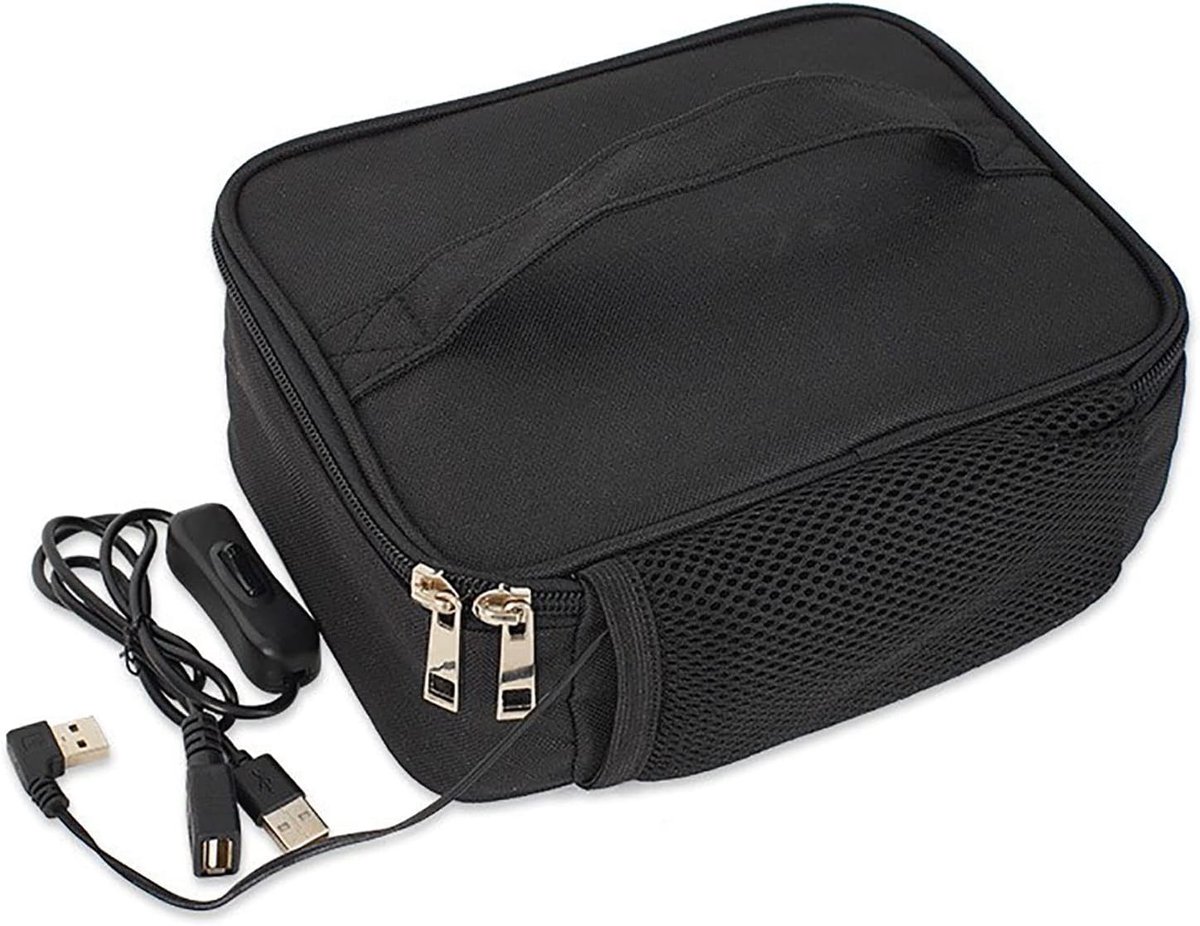 SnelShoppen - Heated Lunch Box Portable Oven - USB Warmhoudbox Elektrische Lunchbox voor Thuis, Kantoor, Camping, Picknick, 1.5L - Snelle Verhitting,