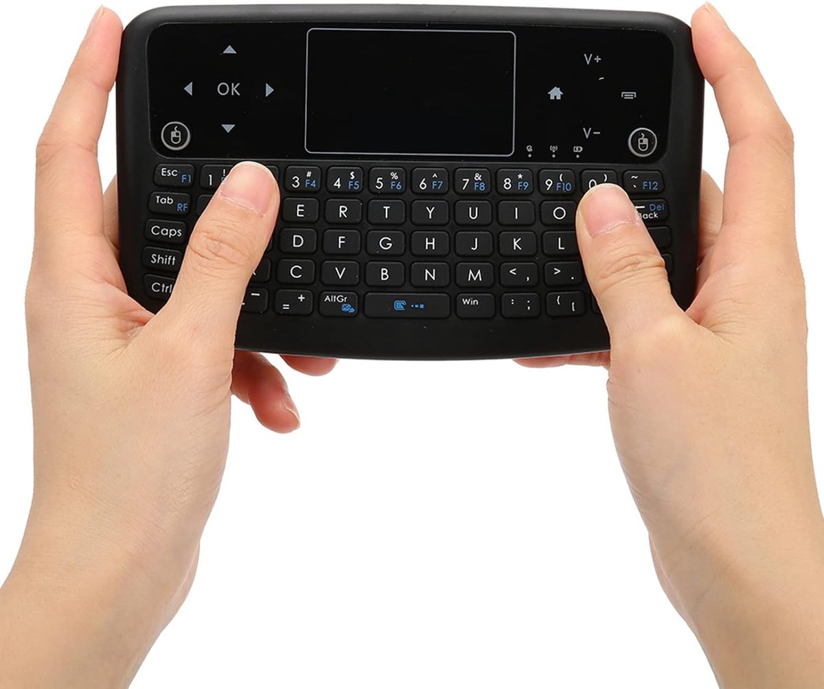 SnelShoppen - Mini Wireless Keyboard Air Mouse met Touchpad, Draadloos Toetsenbord voor Android TV Box, Multimedia Control Keys, RF 2.4G Technologie,