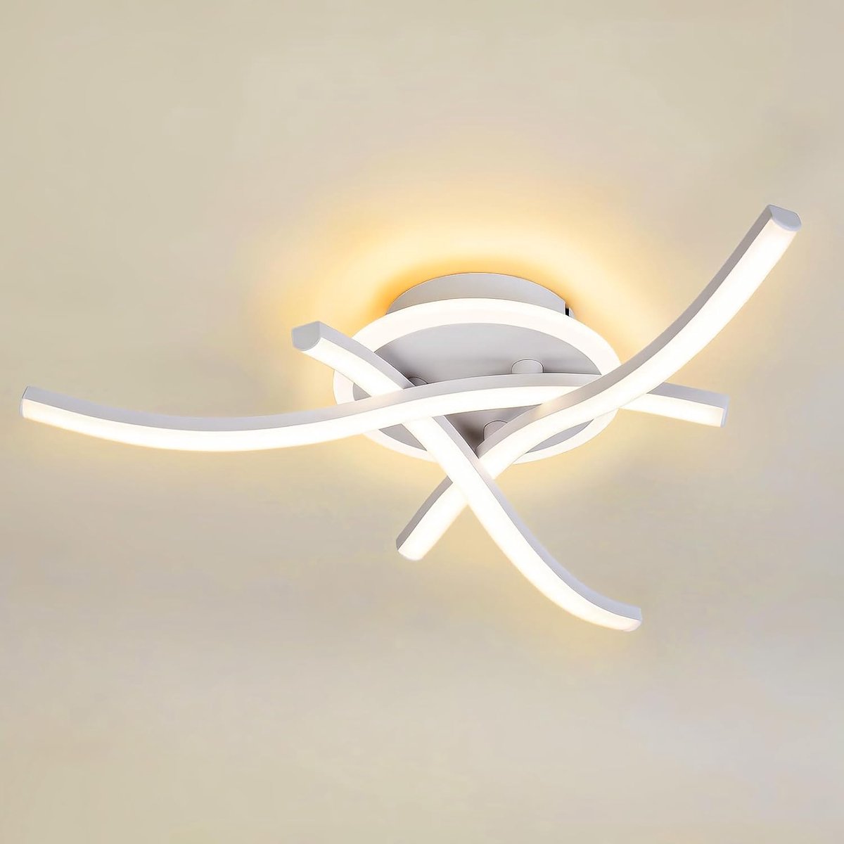 SnelShoppen - Led-plafondlamp modern 21 W met 3000 K/4500 K/6500 K, 2100 lm, CRI ≥ 80, energiezuinige lamp voor woonkamer, slaapkamer, kantoor, keuken