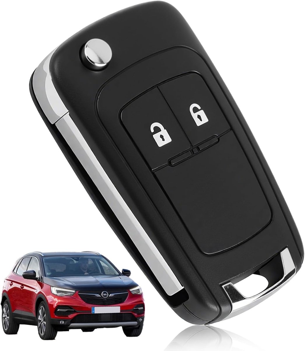 SnelShoppen - Car Key Case voor Opel, Sleutelhoes voor 2 Sleutels, Vervangende Sleutel Cover, Duurzaam en Stijlvol, Ideaal voor Dagelijks Gebruik