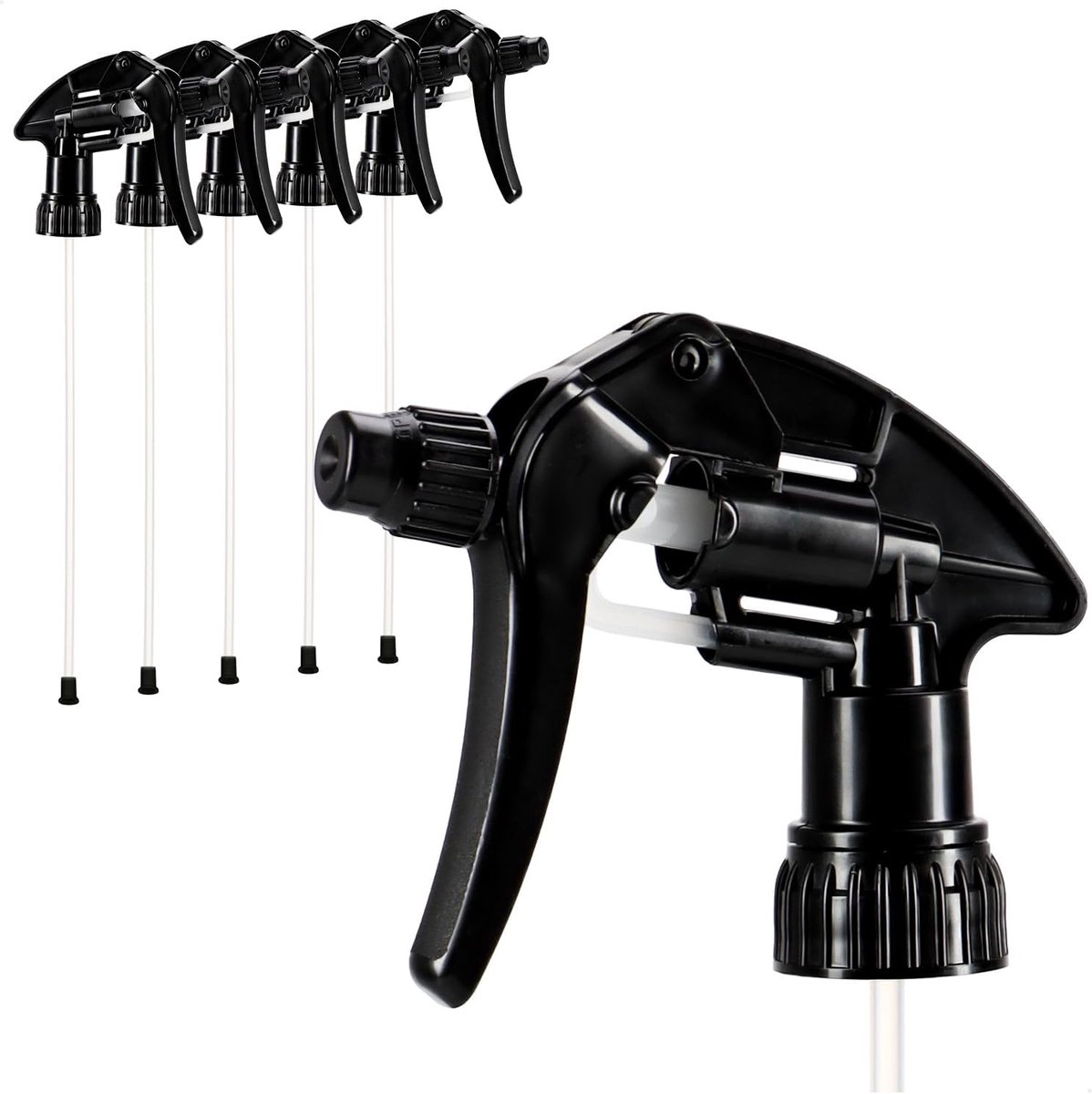 SnelShoppen - 6 Spray Nozzles met 28/400 Draad - Atomizer voor Sprayflessen - EPDM Afsluiting voor Basis, Alcoholen, Reinigingsmiddelen - Universele V