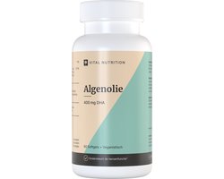 Vital Nutrition Vital Nutrition Algenolie Algae Mega™ - 300 mg DHA & 150 mg EPA - Omega 3 Algenolie Plantaardig - Duurzame kweek - 60 capsules - 60 stuks