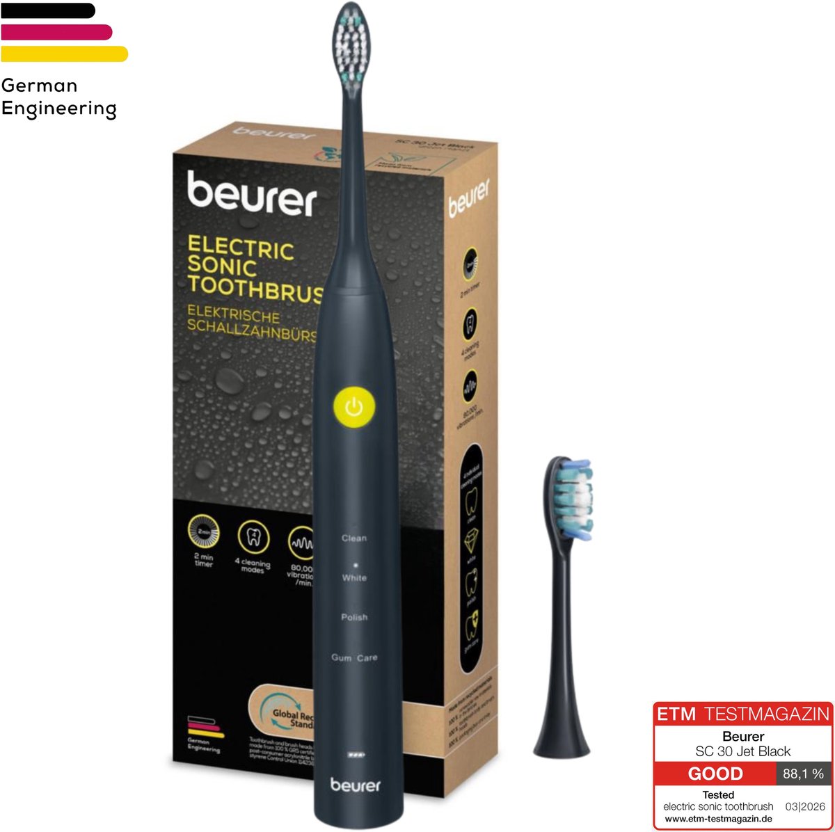 Beurer SC 30 Elektrische Sonische Tandenborstel met 4