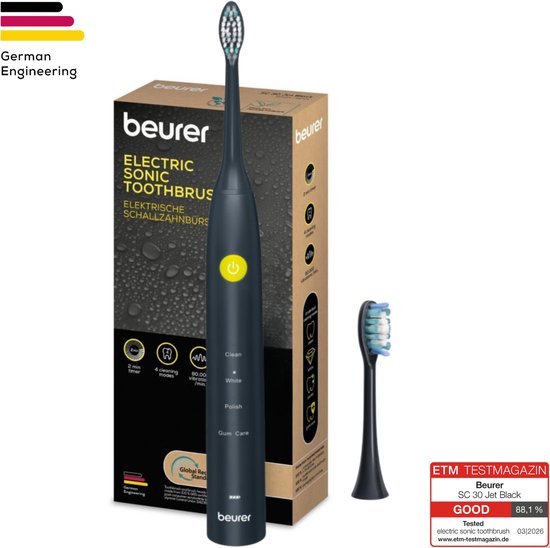 Beurer SC 30 Elektrische Sonische Tandenborstel met 4 - Beurer - €39,99