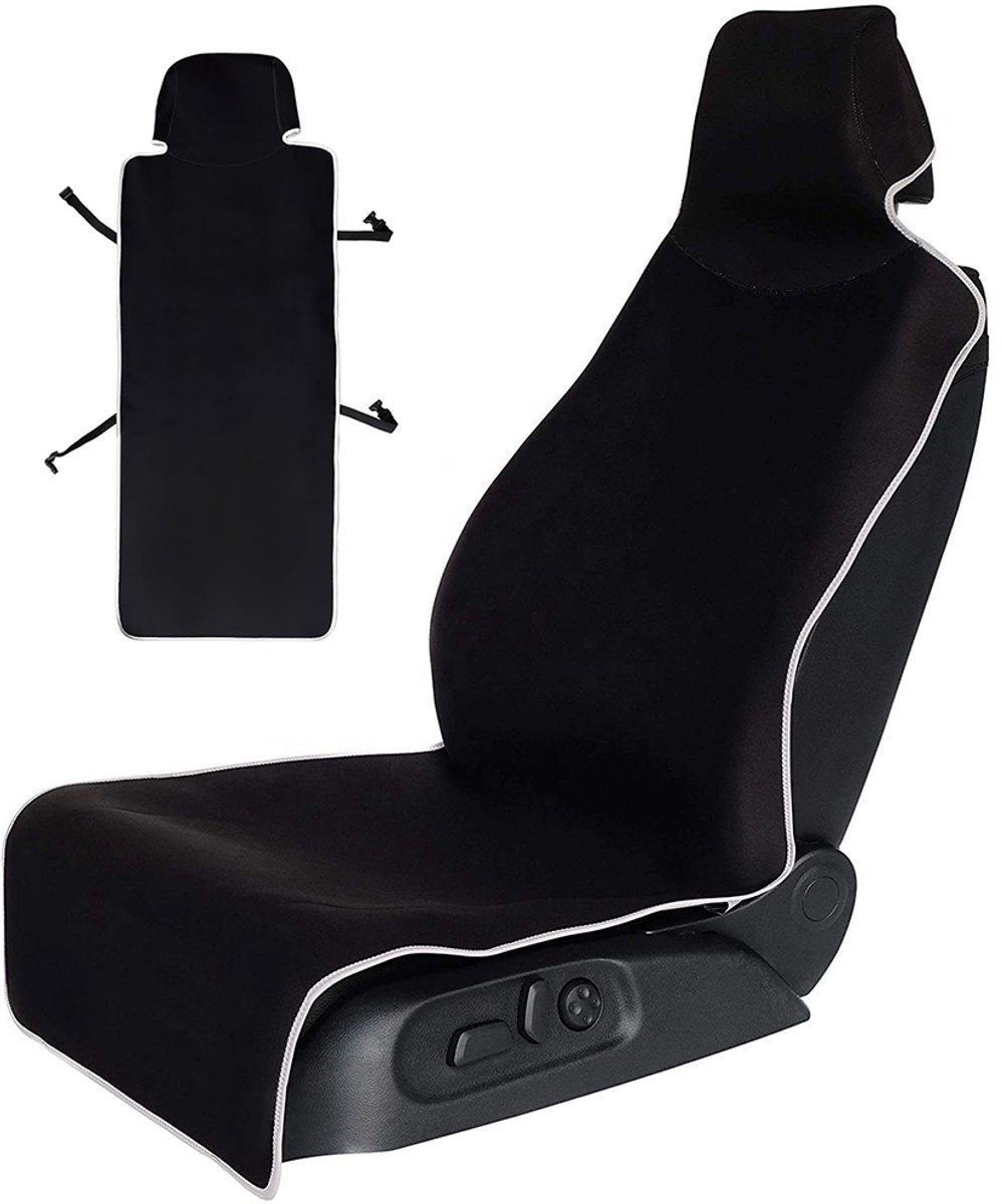 Autostoelhoezen - 145x54cm - Stoelhoezen – Extra dik neopreen - Beschermt autostoelen - Geschikt voor kinderzitjes - Zitkussen voor huisdieren - Alle seizoenen - Antislip - Stofwerend - Waterdicht - Vlekwerend - Zwart