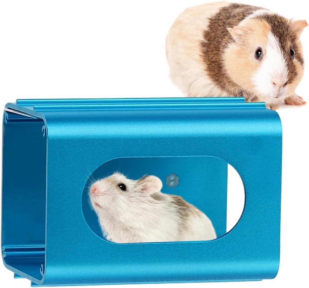 Hamsterkoelhol - Nest Verblijf - Kleine dieren - Efficiënte warmteafvoer - 8 x 8 x 11 cm - Aluminium