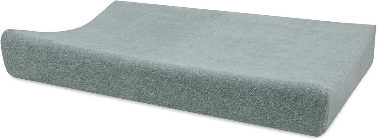 SnelShoppen - Aankleedkussenovertrek Badstof Zeegroen 50x70 cm - Oeko-Tex Gecertificeerd - Elastisch - Aankleedkussenhoes voor Baby - Comfortabel en S