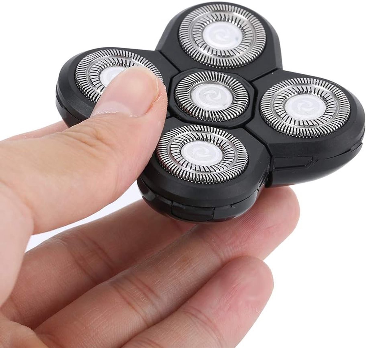 Thijox - Vervangende Roterende Scheerkoppen voor Elektrisch Scheerapparaat - 5 Mesjes Dubbele Ring - Universele Ergonomische Ontwerpen voor Mannen - W