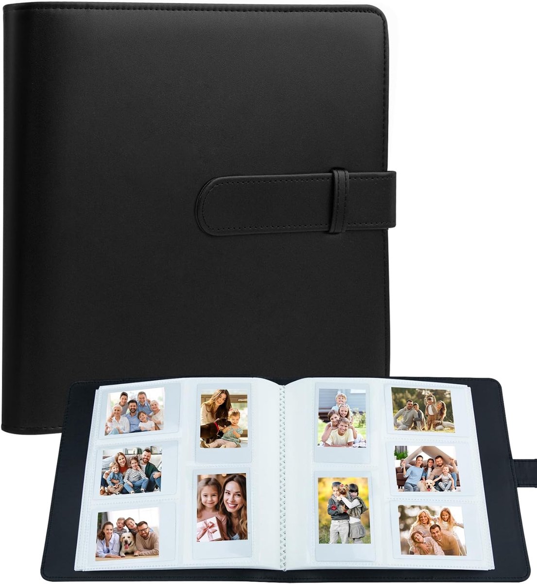 SnelShoppen - Fotoalbum met 360 vakjes voor instantcamera's en cameraprinters | Stevig en stijlvol mini-album voor Fujifilm Instax Mini, Polaroid Snap