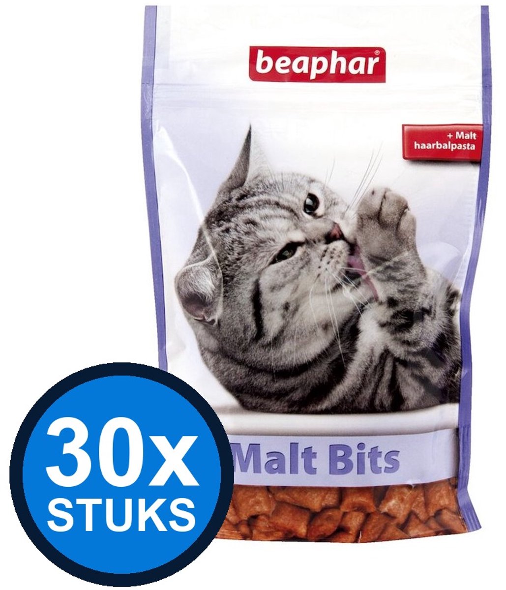 30x Beaphar - malt bits kat 150gr - Kattenvoer Snacks - 150 g