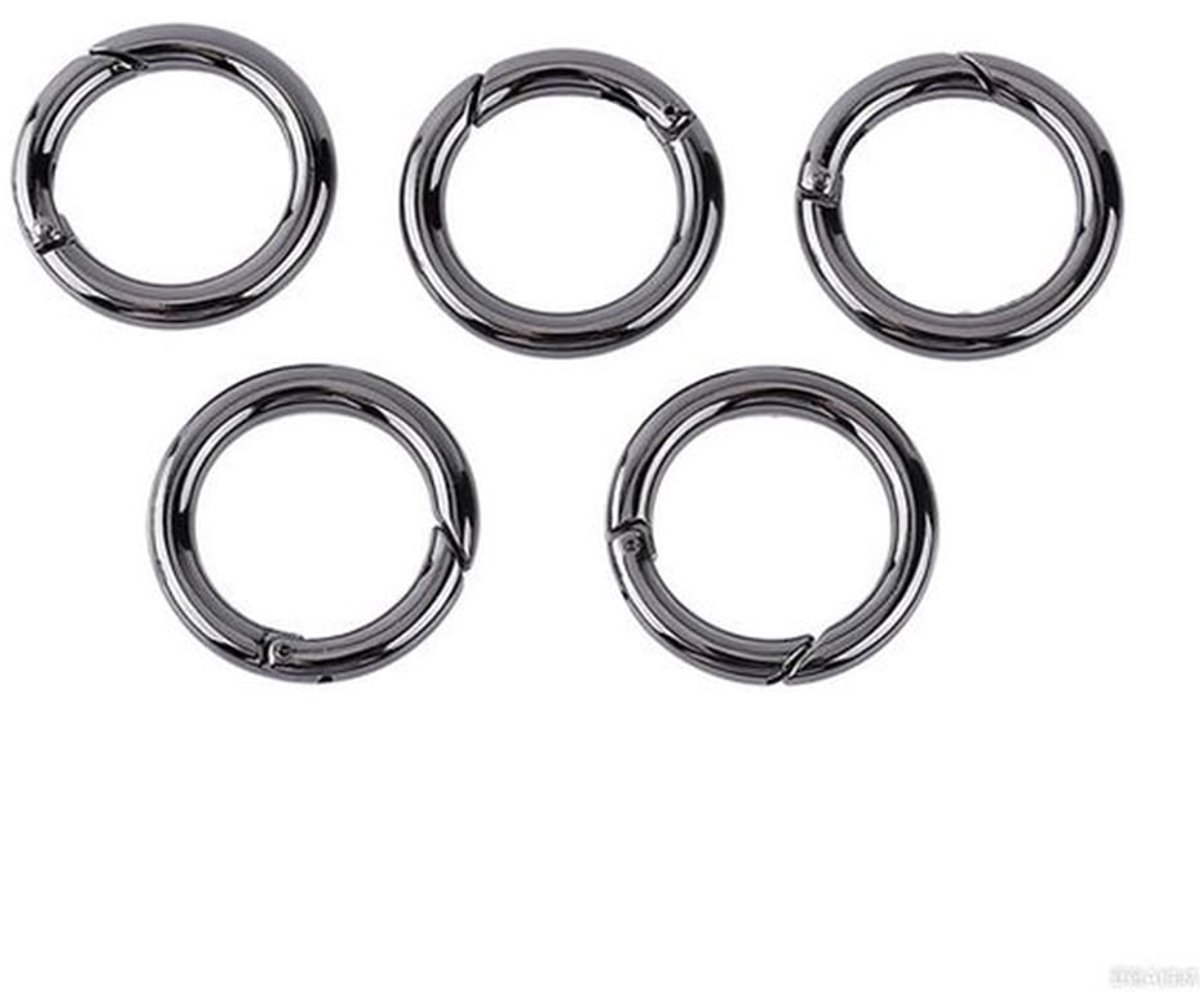 5 Stuks Zinklegering Karabijnhaak - Lichtgewicht Sleutelhanger met Veerklem