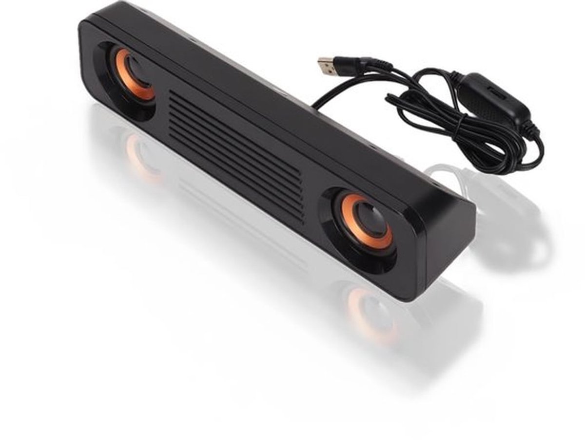 Soundbar voor TV, USB-voeding, 3,5 mm plug, Hifi stereo-subwoofer, TV-luidsprekers, lange luidspreker voor TV en desktopcomputer