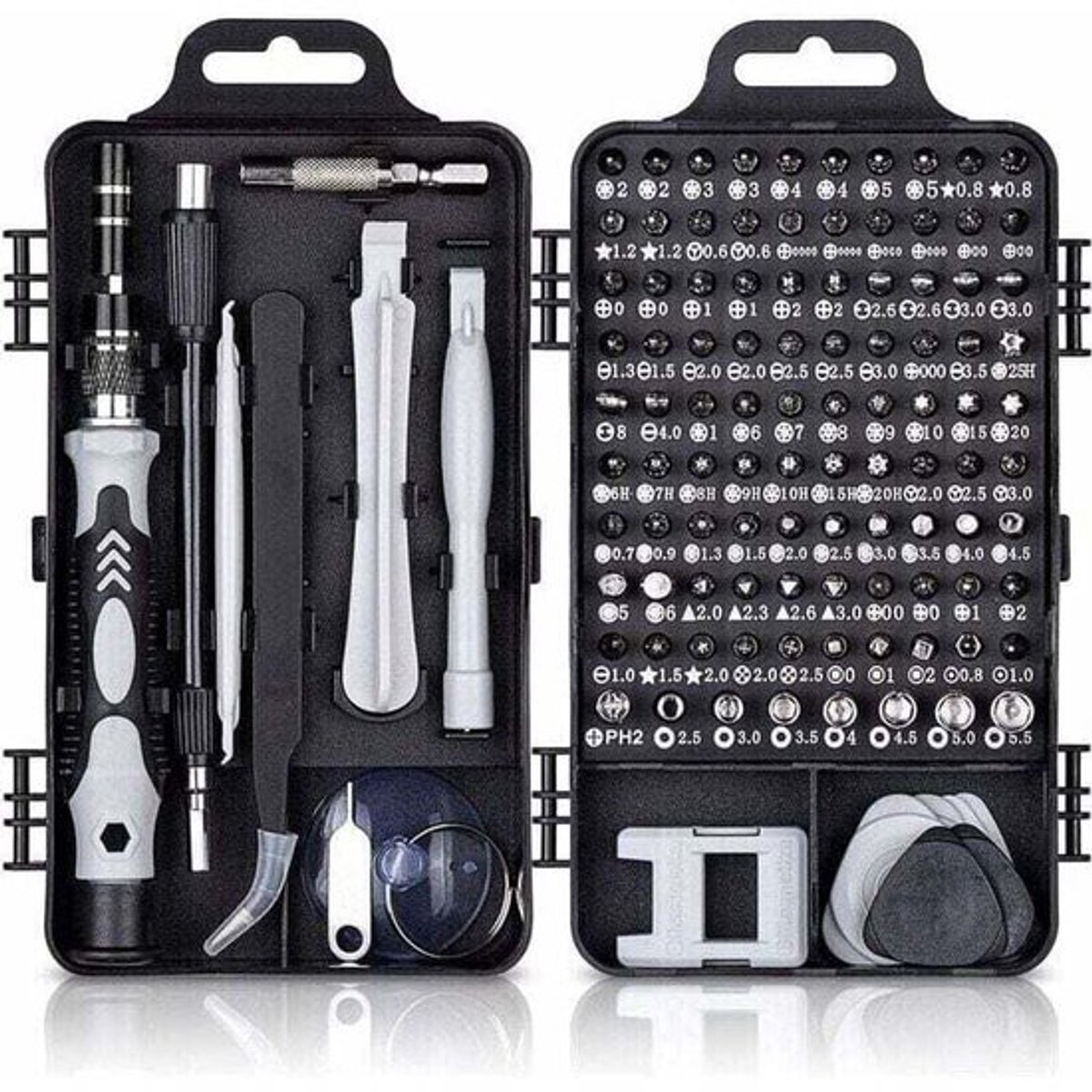 115 in 1 Precisie Schroevendraaier Kit Gereedschap, Draagbare Magnetische Precisie Schroevendraaier Kit Schroevendraaier Reparatie Gereedschap voor Computer/Laptop/iPhone/Bril/Horloge/Smartphone Zwart