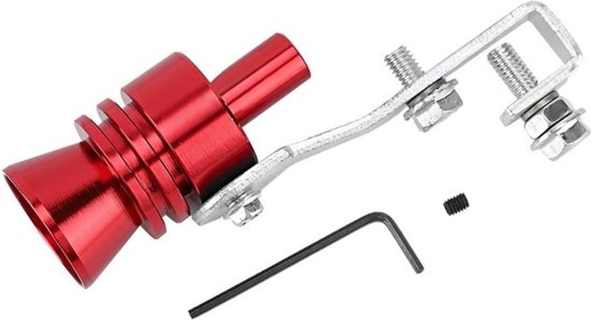 Auto Geluid Simulator Rood Aluminium Gemodificeerd Turbo Geluid Staart Keel Fluitje - Uitlaat Fluitje Voertuig .