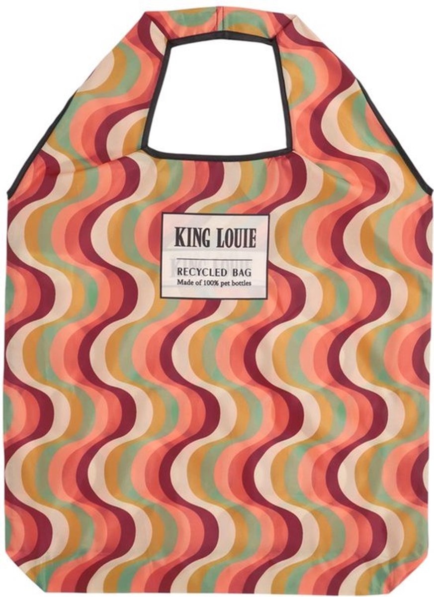 Eco Bag Jiggy - Herbruikbare Shoppingtas - Gemaakt van Gerecyclede PET-flessen - 45 x 43 cm - Multicolor