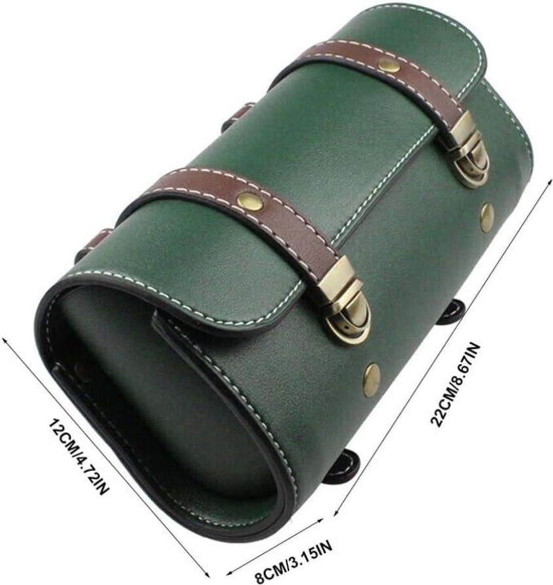 Stuurtas en zadeltas voor motorfiets - Voorvork gereedschap - Groen - Geschikt voor de meeste motorfietsen - Stuurtas - Zadeltas - Handig gereedschap - Motorfiets accessoire.