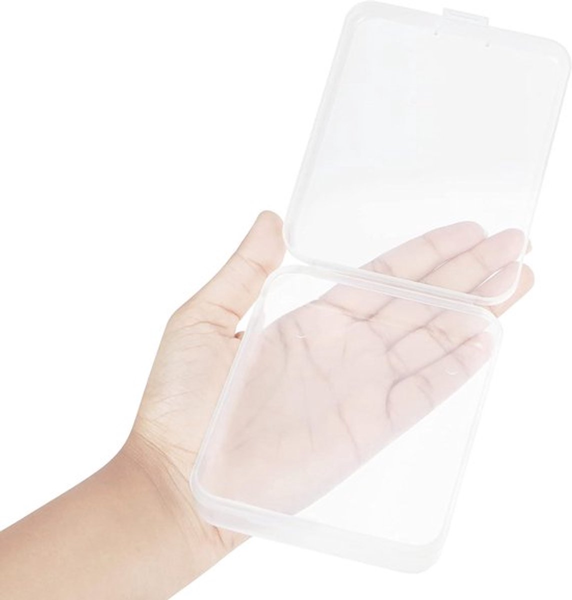 Transparante Plastic Opbergdozen Set van 24 - Pillen Kralen Sieraden Knutselartikelen - Helder Scharnierdeksel - Geschikt voor Diverse Doeleinden - Mini Formaat - 11,5 x 9,2 x 2,8 cm.