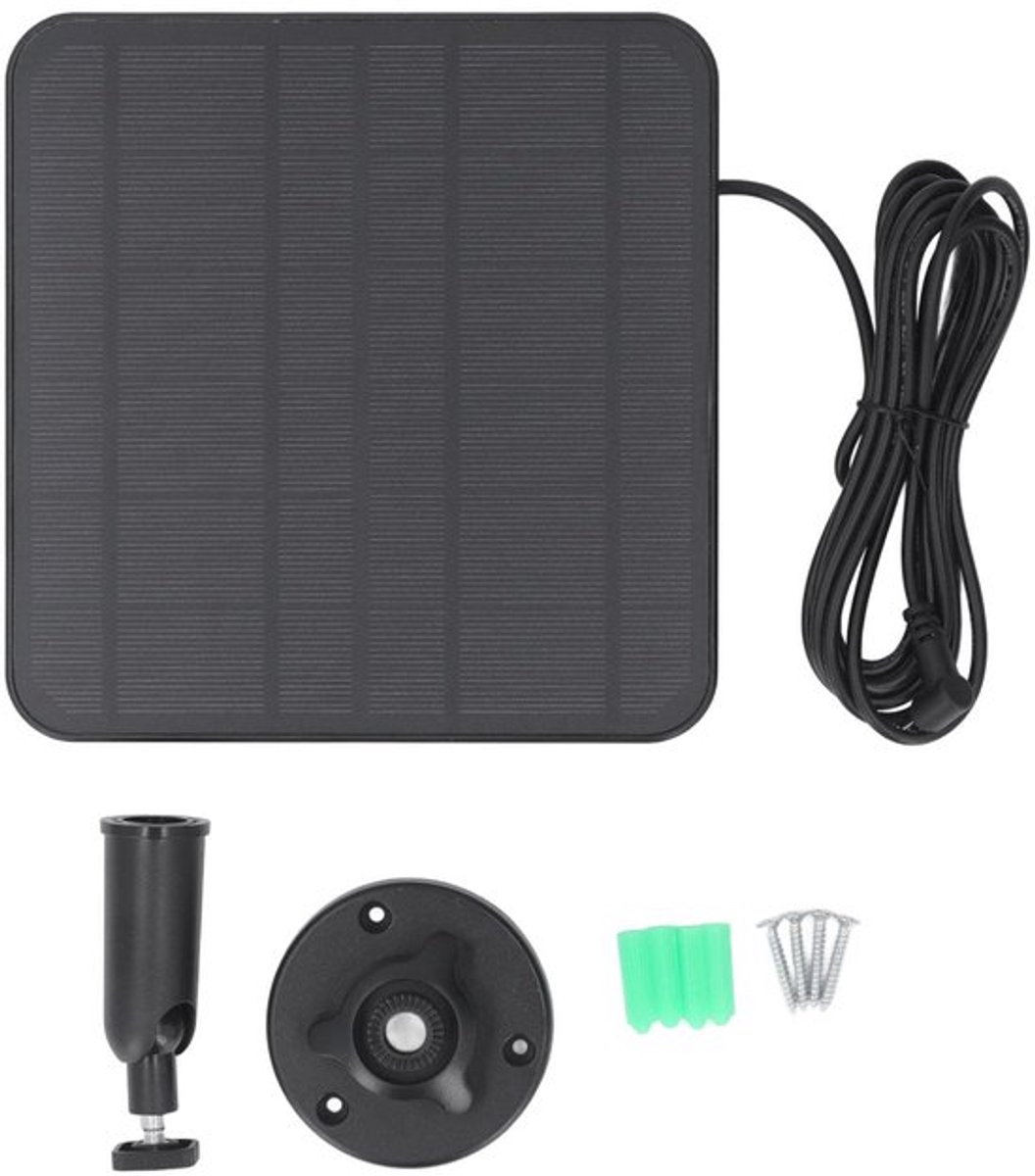 Zonnepaneel voor Camera, 12W Solar Charger Snellaad IP65 Waterbestendig Verstelbaar Wandmontage Zonnepaneel voor Spotlight Cam Battery Stick Up Cam Battery