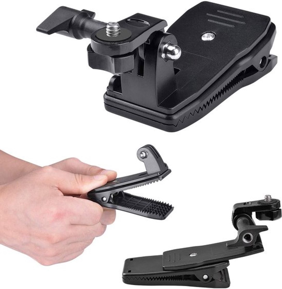 Geschikt voor 360° Rotatie Rugzakband Montageklem Clip Houder Kit Geschikt voor GoPro DJI Insta360
