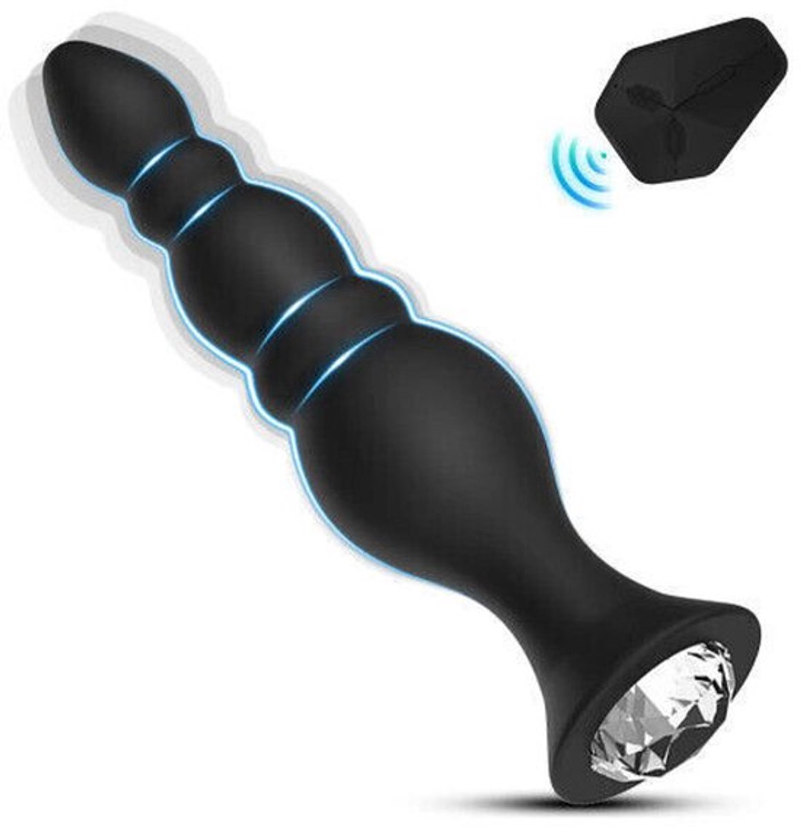 Draadloze afstandsbediening massagetoestel 4 maten anale seksplug vibrator anale stimulator - 001