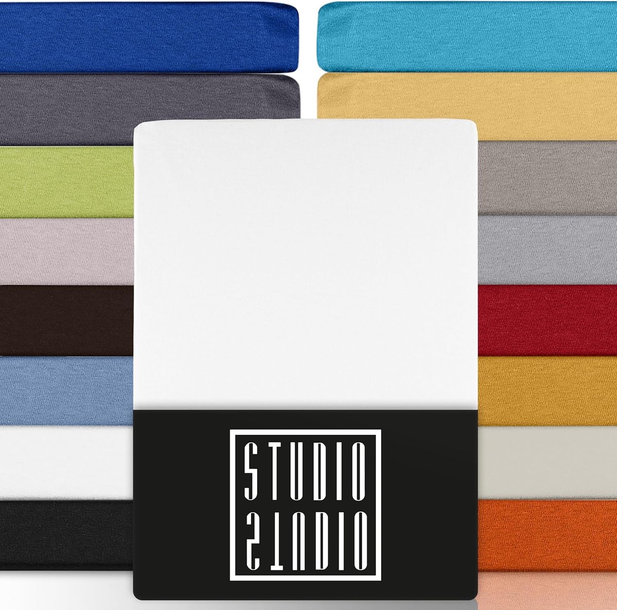 SnelShoppen - Fitted sheet 90x200 cm - 100x200 cm, 100% katoen, Made in EU, witte hoeslaken, makkelijk in onderhoud, duurzaam, voor dagelijks gebruik