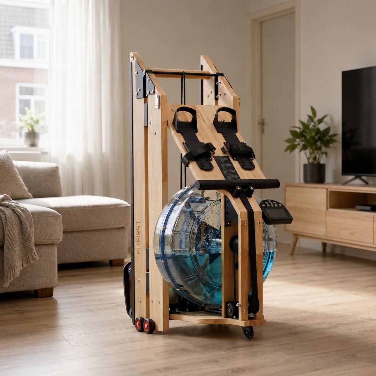 FitFirst Roeitrainer Waterweerstand Hout Inklapbaar - afbeelding 2