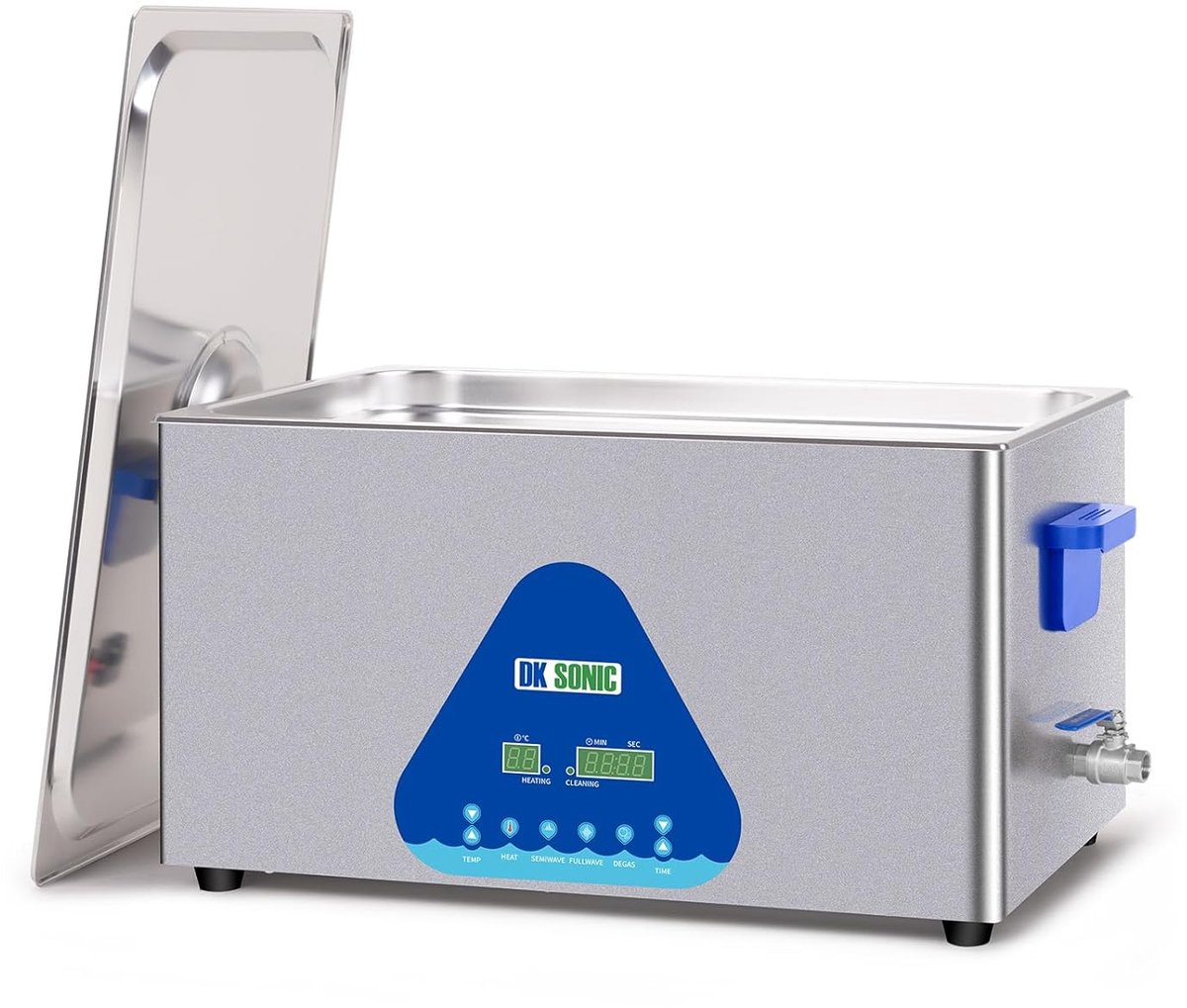 SnelShoppen - Ultrasonische Reiniger 22L 480W met Verwarming & Timer, Digitale Bediening voor Motors, Carburetors, Kettingen, Inclusief Mand