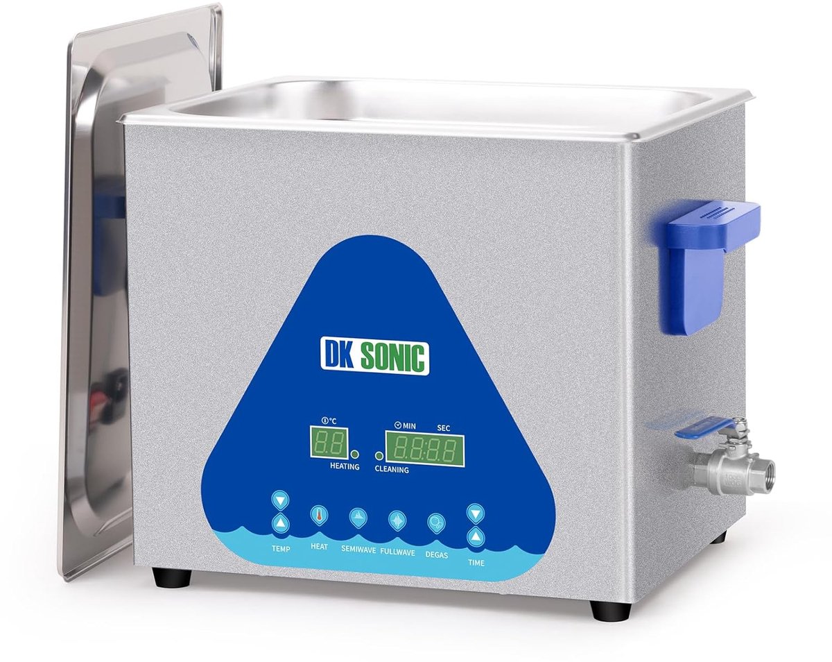 SnelShoppen - DK SONIC Ultrasonic Cleaner 10L 240W - Industrieel Ultrasonisch Reinigingsapparaat met Verwarming, Timer, Digitale Controle en Mand - Vo