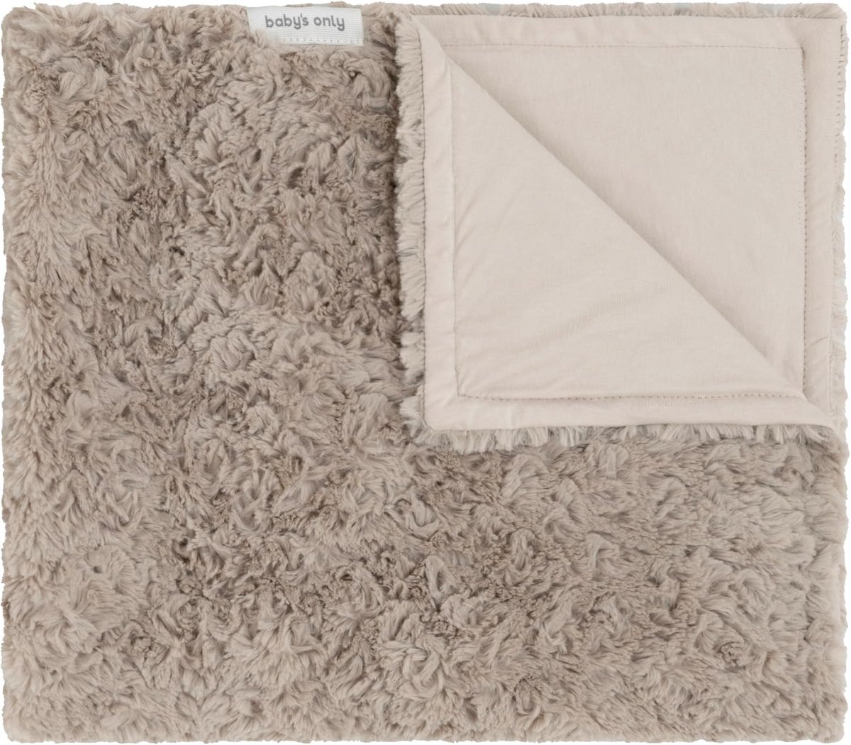 SnelShoppen - Luxe Baby Dekentje - Crib Blanket Snow - Taupe - 70x95cm - Superzacht, Warm en Veilig voor Crib, Wieg, Kinderwagen en Naps