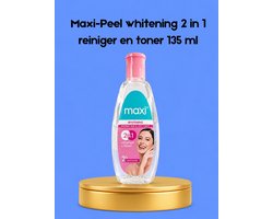 Maxi Peel Whitening 2-in-1 Cleanser & Toner – 135 ml – Verhelderende & Reinigende Huidverzorging – Verwijdert Onzuiverheden, Egaliseert de Huidtint & Hydrateert – Voor een Gladde, Stralende & Gezonde Huid