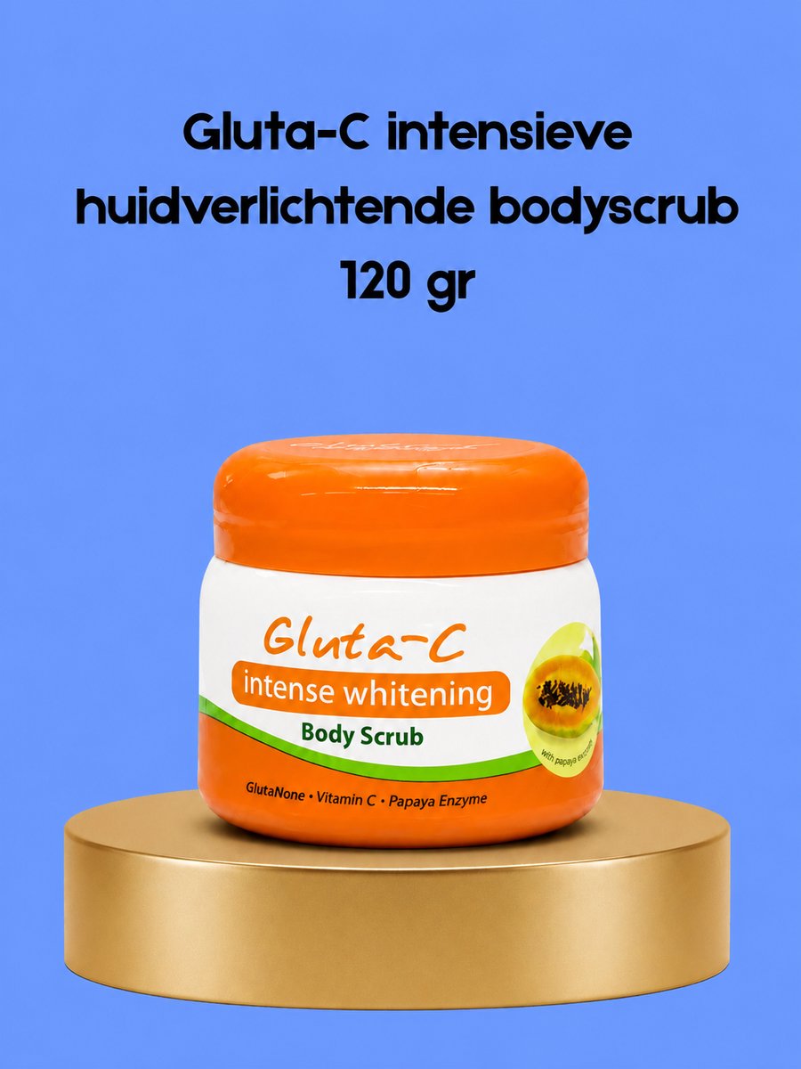 Gluta-C Intensive Skin Lightening Body Scrub – 120 g – Verhelderende & Exfoliërende Body Scrub – Verwijdert Dode Huidcellen, Verminderde Donkere Vlekken & Egaliseert de Huidtint – Voor een Gladde, Stralende & Gezonde Huid