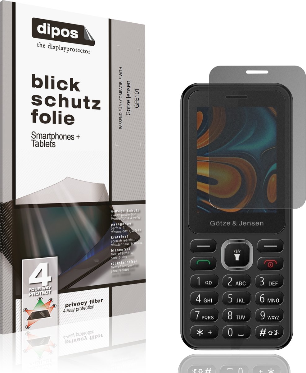 dipos – Matte Privacy Screenprotector geschikt voor Gotze Jensen GFE101 | Anti-Spy Beschermfolie