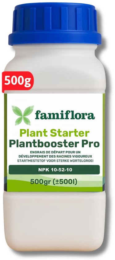 Famiflora meststof voor binnen- & buitenplanten - Plant Starter - 500 g - Voor binnen- en buitenplanten - Hoge fosforwaarde stimuleert een sterke en diepe beworteling