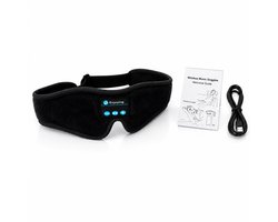 Zenvaro Bluetooth slaapmasker met speaker - Draadloos oogmasker - sleep Headphones - Zwart- comfortabel voor slapen - volledige verduistering
