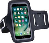 2 Stuks Hardloop Armband Universeel Zwart en blauw - Geschikt voor Apple iPhone, Samsung, Xiaomi, Huawei, Oppo etc - Sportarmband - Hardlooparmband - Smartphone houder - Telefoon Houder - Verstelbaar-beschikbaar in drie maten ( M- L- XL ).