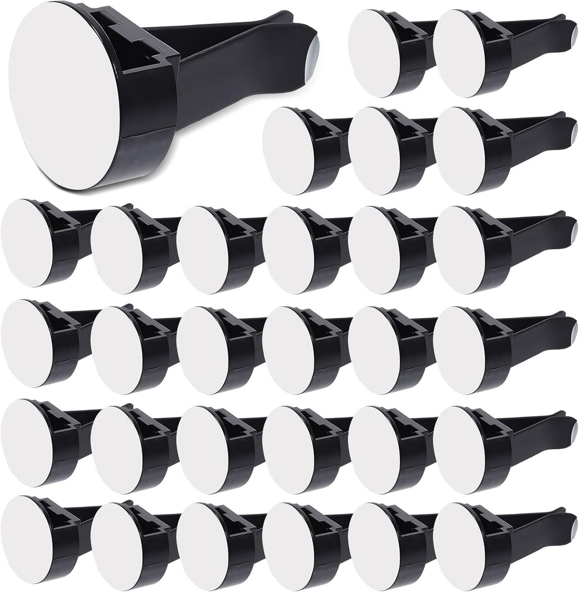 SnelShoppen - 60 Stuks Car Ventilation Clips - Vierkante en Ronde Luchtverfrisser voor Auto Interieur - Metaal en Kunststof Accessoires voor Ventilati