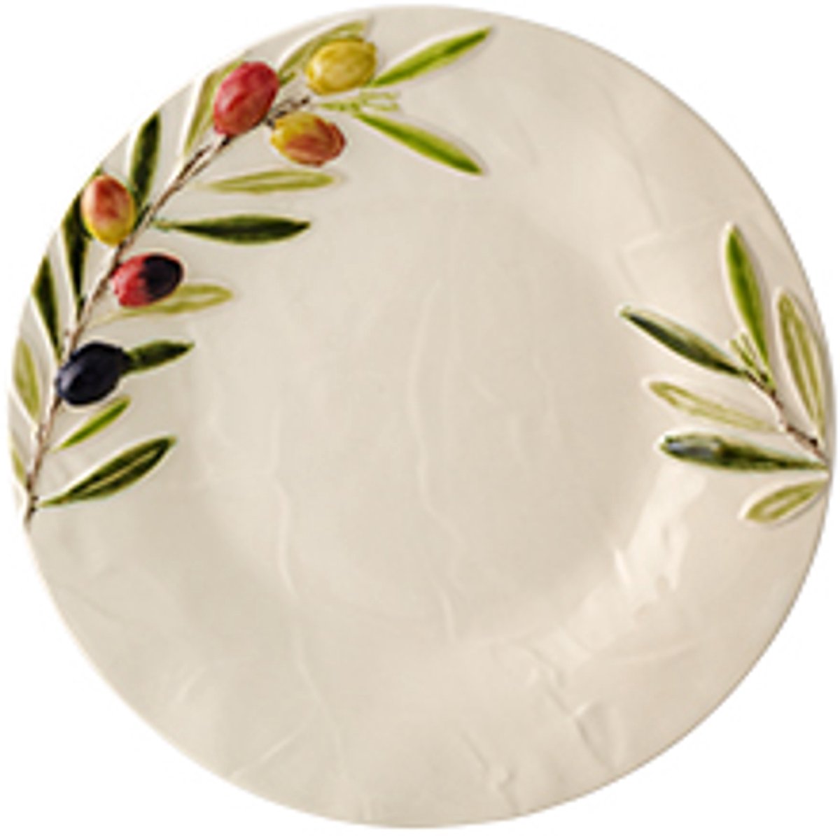 Bord met olijventakjes - Bordallo Pinheiro - Olival - Serveerbord - Serveerschaal 22 cm